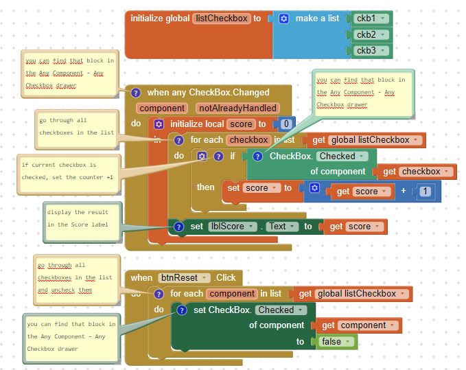App Inventor Tutorials And Examples Checkbox Pura Vida Apps 0642