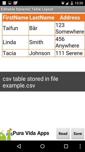 App Inventor Tutorials and Examples: Editable Dynamic Table Layout