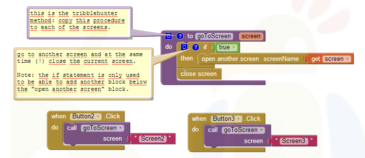 App Inventor Tutorials And Examples Multiple Screens Pura Vida Apps